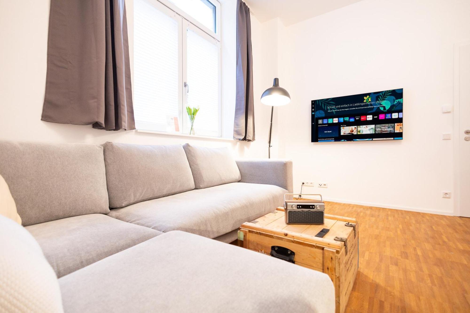 Ko-Living - Beatles Und Banksy Suites & Studios Am Eselsbrunnen - Altstadt - Kueche Halle  外观 照片